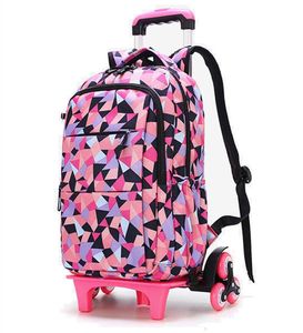 2019 Novas sacolas de escola removíveis para crianças à prova d'água para garotas backpack infantil bages com rodas malas bagagem de viagem mochilas y194934518