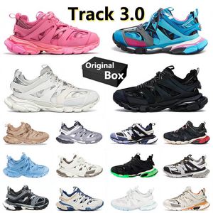 con box Triple S Track 3.0 Designer Sneakers casual Sneaker Black White Green Transparente azoto Crystal Suola 17FW Balencaigas Scarpe da donna da donna Esterno