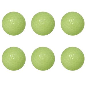 6 szt./Lot Golf Fluorescent Balls Night Luminous Glow in the Dark Light Glosing Golf Ball Glow wielokrotnego użytku do ćwiczeń Prezent klubowy 231227