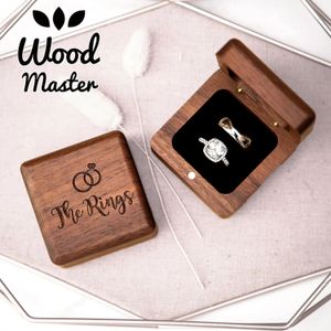 Personalisierte Ehering Ringbox Custom Holz Holz Jubiläum Geschenk Ehering Kedenske Gravierte Ringträgerboxen 231227