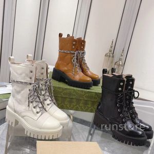 Women Boots Designer ankle boots Lace-Up Boots Nylon Canvas Ankle Boot Real Leather Half Boot Style Shoes Winter Fall Snow Boots