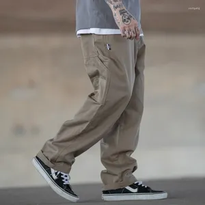 Men's Pants Multi-pocket Cargo Men Streetwear Loose Straight Casual Baggy Pant Mens Wide Leg Canvas Trousers Work Trouser