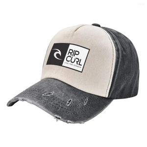 Ball Caps Square Bw Curl Rip Baseball Casual Distressed Denim Headwear For Men Women Outdoor Summer Hat