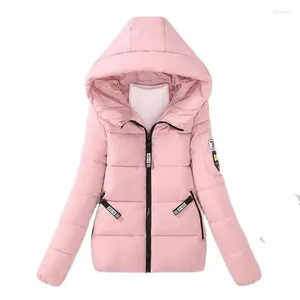 Kvinnors dikerockar 2023 Down Cotton-Padded Jacket Kvinnliga korta modestudenter Korean version Huven Coat Cute Wind Ytterkläder