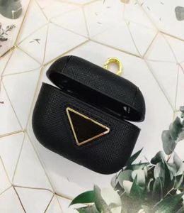 Super Luxury PD Business Earphone Simple Gold Triangle Hardware Case för AirPods Pro Air Pods2 iPods 3 täcker telefon Tillbehör Bag626078192