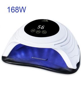 Nail Lamp 168W High Power Gel Lamp 54 LEDS UV -lampa Fast Curing Nail Dryer med Big Room and Timer Smart Sensor Nail Tools7526989