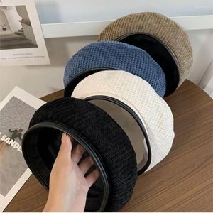 Berets Maillard Beret Casual Cap Estilo Britânico Chapéu Octogonal Coreano Artista Pintor Menina