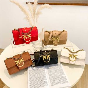 30% OFF Designer Bird new fashion shoulder embossed metal chain small square swallow bag women