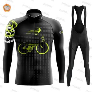 2023 Winter Thermal Fleece Cycling Jersey Sets Long Sleeve Bicycle Clothing MTB Bike Wear Maillot Ropa Ciclismo Suit 231227