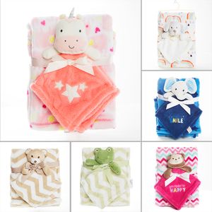 bebek lovey güvenlik battaniye hediyeleri set peluş oyuncak doldurulmuş hayvan battaniyeleri yenidoğan