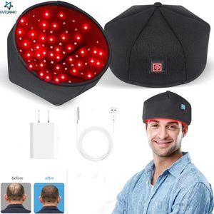 Spazzole Spazzole per capelli Cuffia per la crescita Anti perdita Massaggio alla testa Sollievo dallo stress Massaggiatore elettrico per cuoio capelluto Luce a infrarossi Terapia di rilassamento Casco a LED