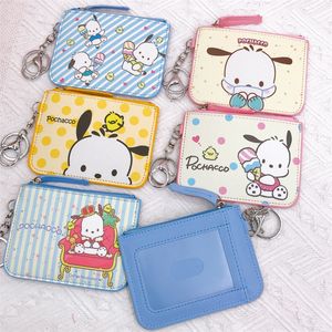 Multification PC Cartoon Pacha Dog Coin Purse ID Card Holder With Keychain Student School Card Meal Cards Case Holder 17 Styles