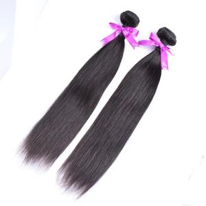 Wefts 50% Off!Top quality 100% Human Hair Weave Weft Unprocessed Cheap Brazilian Peruvian Malaysian Indian Straight Hair Extensions 3bun