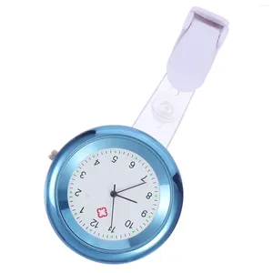 Orologi da tasca con clip per orologio appeso con risvolto in lega di alluminio per regalo di compleanno (blu scuro)