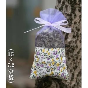 100 pçs luz roxo pequeno floral flor saco guarda-roupa saquinho malha algodão pano saco carro aromaterapia personalizado 231226