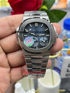 GR FACTORY TOPALKVALITETSKAV 5712 40MM Automatisk mekanisk silverarmband Men Watches Cal.324 Movement Sapphire 316L Diving Moon Phase Wristwatches Real Photo-33