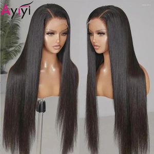 Wigs Ayiyi 4x4 الدانتيل إغلاق شعر مستعار الشعر البشرية