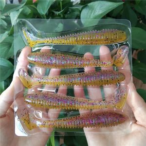 NOEBY 12cm 13g Pesca Worm Soft Lures Jig WobBlers Shiner Easy Shiner para Carp Bass Artificial Double Colors Silicone SwimBait 2312227