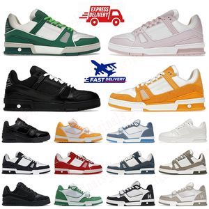 OG Original Designer lässige Schuhe Louisely Virgil Trainer Luxus Mode Frauen Herren Ablöhe Low Top Denim Patent Leder Schwarz geprägte Frauen Plattform Sneaker