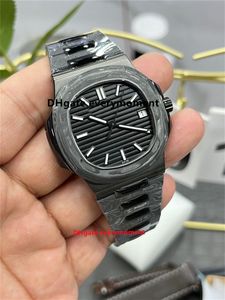 DIW Carbon Fiber Black Holy Grail Co Marken-Herrenuhr 5711 40 mm automatische mechanische Herrenuhren CAL.324 Uhrwerk Wasserdicht leuchtende Armbanduhren-103