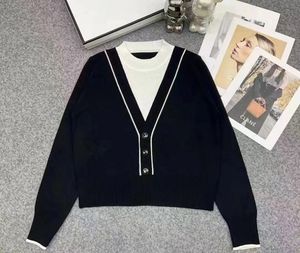 Preppy Style Designer Sweter Kobiety luksusowe swetry paski z długim rękawem kardigan damski odzież