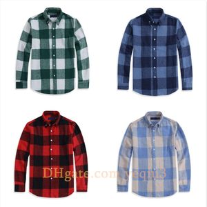 Men Casual Shirts Plaid shirt Loose European size shirt mens business dress shirt fashion classic shirts mens embroidery decoration Comfortable top Long shirt A34