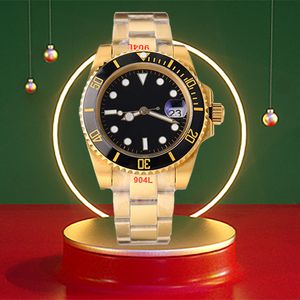 Relógio de pulso de moda para homens moldura de cerâmica luxo sub relógios relógio casual marca famosa preto aço inoxidável 40mm mostrador relogio pulseira design belos presentes de aniversário