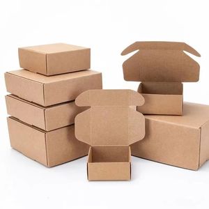 20/10/50 pezzi Kraft Paper RAGGI SVIENTE BOCCA PIEMABILE Piccola scatola di cartone per caramelle e gioielli imballaggi Small Transportation Box 231227