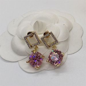 Ohrringe Schmuck Damen Diamanten Modedesigner Ohrring Ohrstecker Goldener Buchstabe F Amethyst Luxurys Silbernadel Habbly2595