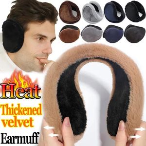 Muffs Ear Muffs Ear Muffs Ear Muffs Soft Plush Grosso Orelha Quente Mulheres e Homens Frio e Moda Inverno Earmuffs Cor Sólida Earmuffs Outdoor Protec