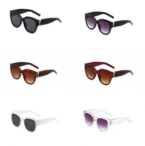 Kadınlar ve Erkekler İçin Lüks Güneş Gözlüğü Tasarımcı Logosu Y SLM6095 Aynı Stil Gözlükleri Klasik Kedi Gözü Dar Çerçeve Kelebek Gözlükleri Kutu