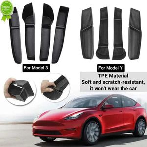 Electronics Car For Tesla Model 3/Y 20162022 Door Side Storage Box Front Back Door Handle Armrest Tray Organizer For Model 3/Y Accessory