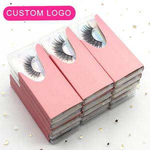 Natural 3D Faux Mink Eyelashes Wholesale Custom Boxes Items In Bulk For Business Resale 14/16/18mm Fake Lashes With And Box 231227