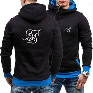 Men's Hoodies SIK SILK 2023Spring Autumn Men Printed Pullover Fashion Street Selling Long Sleeve Harajuku Warm Business Leisure Hooded