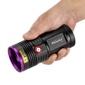 1pc High Power 120W UV Blacklight Flashlight - Rechargeable Type-C USB - Ideal For Invisible Ink, Pet Stain Detection, Scorpion Detection, And More - Includes 18650 Battery