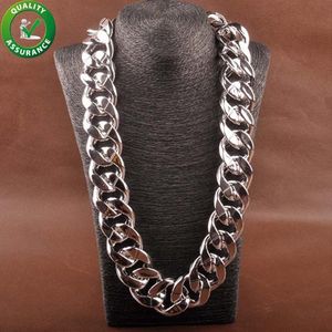 Curb Cuban Link Chain Hip Hop Jewelry Mens Tjock Long Designer Halsband Fashion Big Chunky Vintage Choker Iced Out Rapper DJ Acces263n