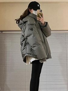 Женские плащи, женские зимние парки, куртка в Корейском стиле, свободная теплая модная повседневная утолщенная хлопковая одежда с капюшоном