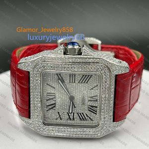 저렴한 맞춤 아이스 아웃 vvs vvs1 moissanite 다이아몬드 생일 선물 시계