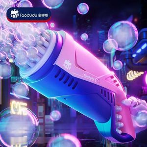 Jogos Jogos de novidade 40 buracos Fumaça Bubble metralhadora brinquedo portátil portátil Gun Bubble Gun Bubble Gun Children Outdoor Blowing Bubble