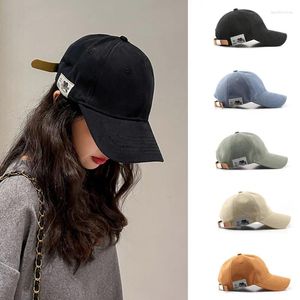 Caps de bola colorida sólida beisebol Baseball Hats solar Chapéu lateral do caminhão para homens unissex Casual Casual Summer Kpop ajustável