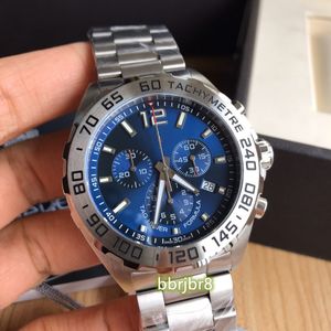 BBK Męska Średnica zegarku kwarcowego 43 mm z szwajcarskim ruchem kwarcowym Sapphire Glass Mirror Pasek Pasek Pasku ze stali nierdzewnej