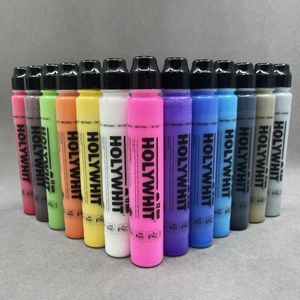 Holywhit Graffiti Flowing Markers Pen 12mm / 50ml oljig rund huvudsignatur Penolisk Vattentät färgpenna kan lägga till bläck 231226