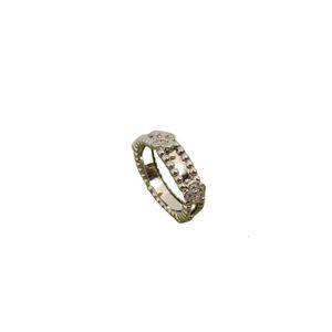 Anéis de designer vans cleef para mulheres, anéis de banda de qualidade original, pulseira estreita, anel alto, ouro rosa, anéis de tendência versáteis