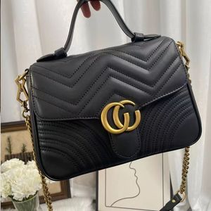 Designers Bolsas Moda Marmont Mulheres Luxurys Designers Bolsas PU Bolsas De Couro Cadeia Cosmética Messenger Shopping Bolsa De Ombro Totes Senhora Carteira Bolsa