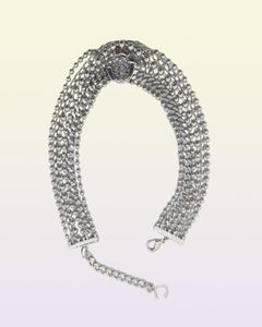 2022 Toppkvalitet Charm Pendant Halsband med sex lager pärlor choker design i platina färg pläterad för kvinnor bröllop juvelen gåva3349702