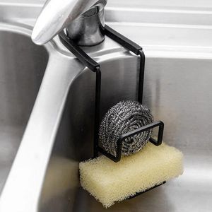 Kitchen Storage Durable Sink Sponge Holder Small Bathroom Metal Organizer Liquid Dish Drainer Faucet Rack Shower Convenient