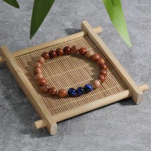 Strand oaiite 8mm naturlig pärla safir tiger ögon chakra bön charm trä pärla armband för män kvinnor yoga meditation smycken gåva