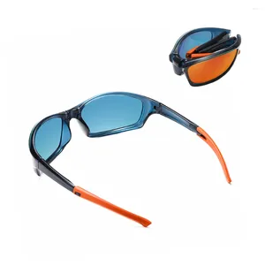 Solglasögon sportfällbar ultraljus tr90 vindtät bärbar ridning polariserade män vikbara sport solglasögon