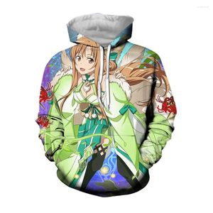 Herrtröjor jumeast hooded tröjor svärd konst online anime hoodie herr mode kläder överdimensionerade för män streetwear vinterrock