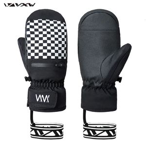 VXW Winter Thermal Outdoor Sports Gloves Women Men Mittens Thicken Ski Gloves Warm Waterproof Snowmobile Snow Gloves 231227